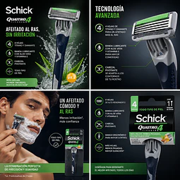 Afeitadora Schick Quattro Titanium 1 Unidad