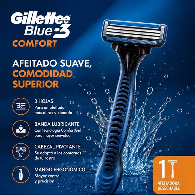 Afeitadora Gillette 3 Blue Comfort