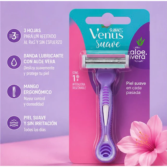 Afeitadora Gillette Venus Suave 1 Unidad