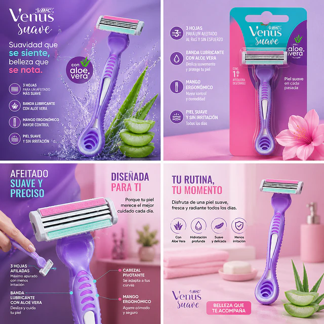 Afeitadora Gillette Venus Suave 1 Unidad
