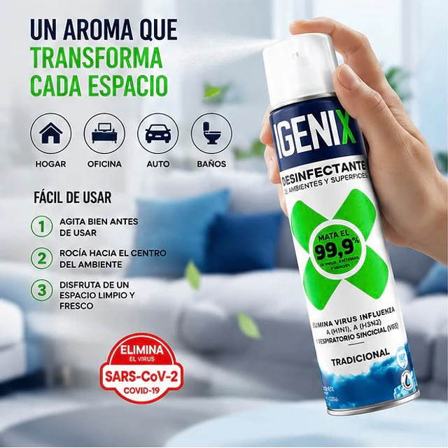 Desinfectante en Aerosol Igenix Tradicional 360 cc