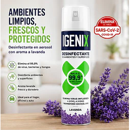Desinfectante en Aerosol Igenix Lavanda 360 cc