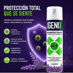 Desinfectante en Aerosol Igenix Lavanda 360 cc