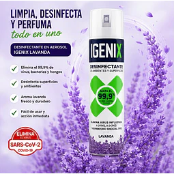 Desinfectante en Aerosol Igenix Lavanda 360 cc