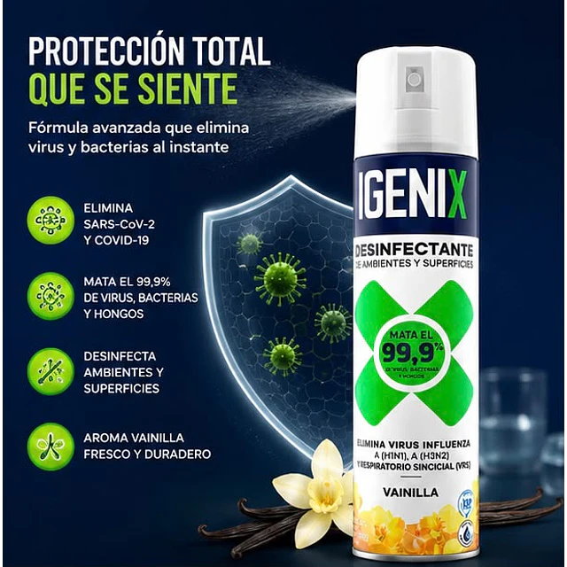 Desinfectante en Aerosol Igenix Vainilla 360 cc