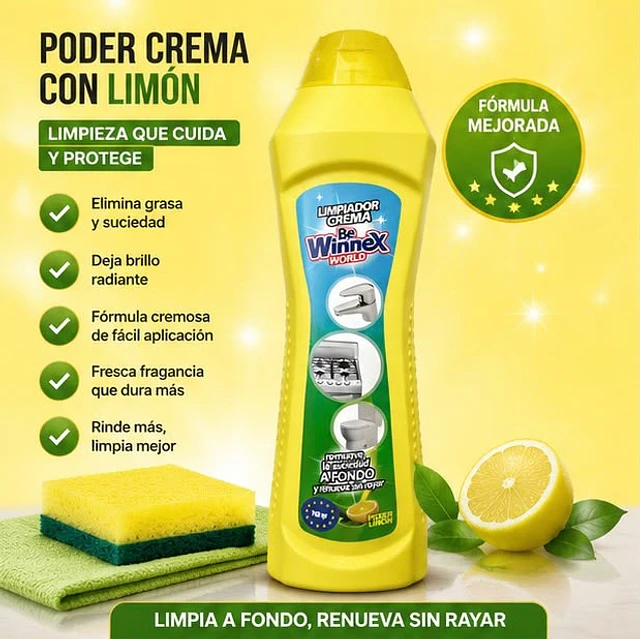 Limpiador En Crema Winnex Poder Limon 750gr