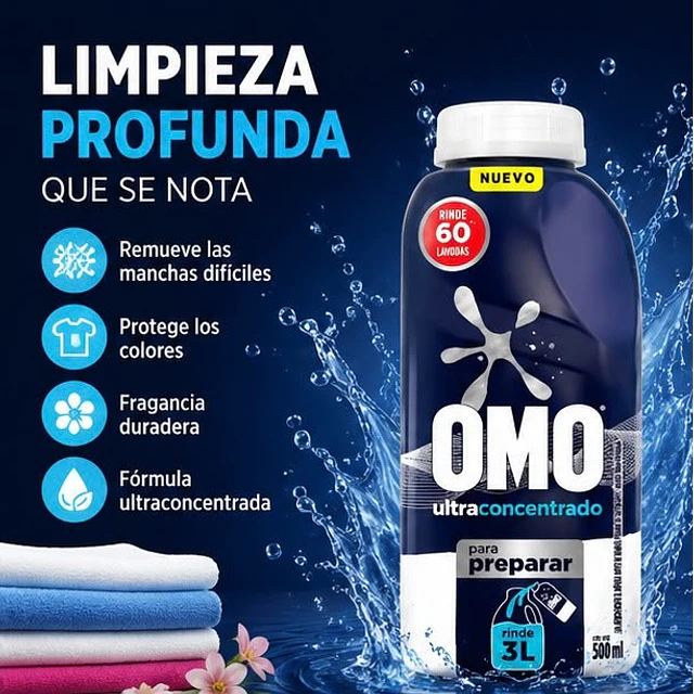Detergente Líquido Omo Para Diluir 500ml