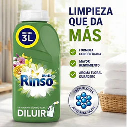 Detergente Líquido Rinso Matic Para Diluir 500ml