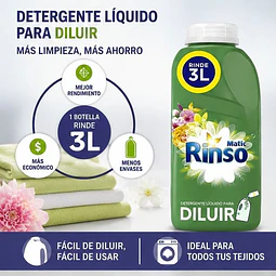 Detergente Líquido Rinso Matic Para Diluir 500ml