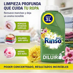 Detergente Líquido Rinso Matic Para Diluir 500ml