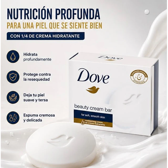  Jabon En Barra Dove Beauty Cream Bar 75g