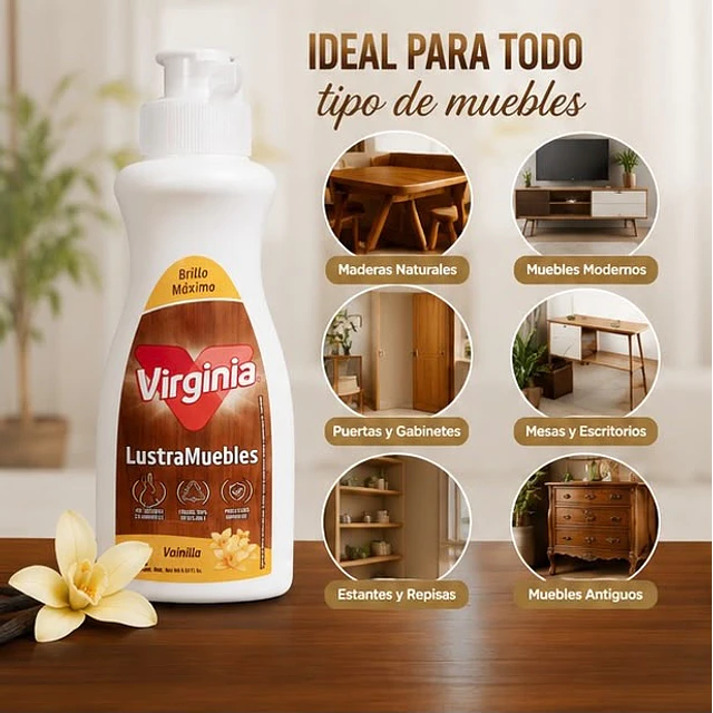 Lustra Muebles Crema Virginia Vainilla 250ml