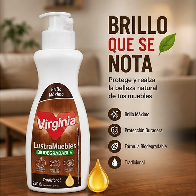 Lustra Muebles Crema Virginia Tradicional 250ml