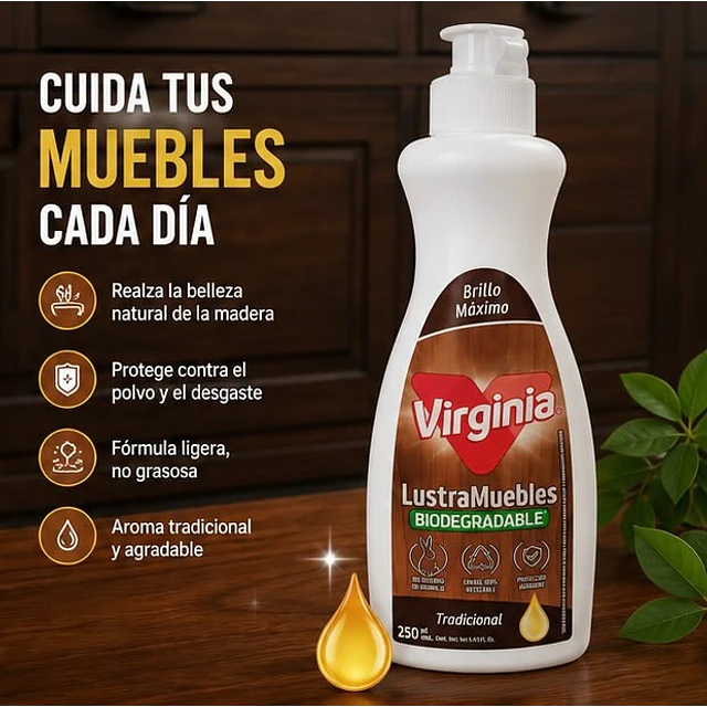 Lustra Muebles Crema Virginia Tradicional 250ml