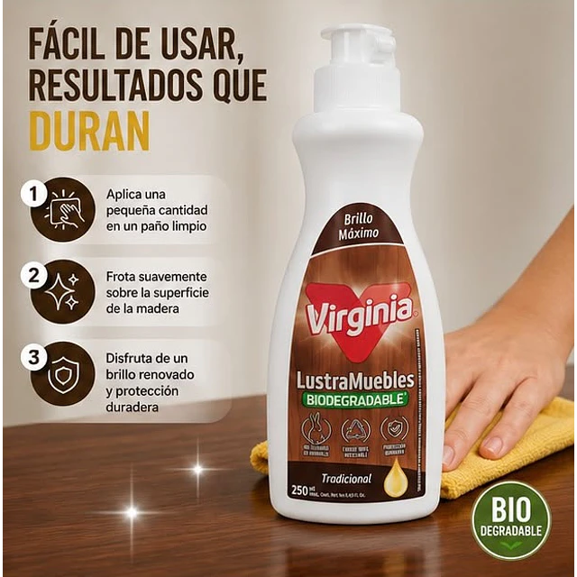 Lustra Muebles Crema Virginia Tradicional 250ml