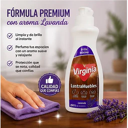 Lustra Muebles Crema Virginia Lavanda 250ml
