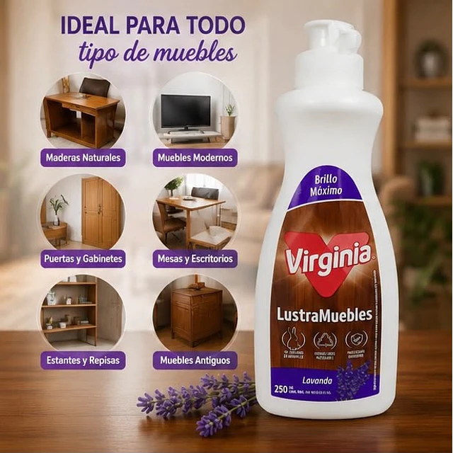 Lustra Muebles Crema Virginia Lavanda 250ml