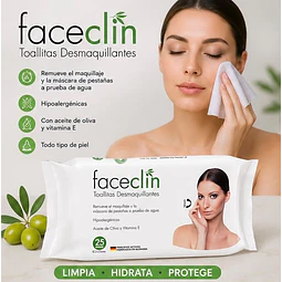Toallitas Desmaquillantes Faceclin 25 Unidades
