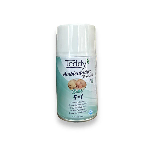 Ambientador Teddy Aroma Bebe 5 En 1 De 250ml