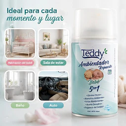 Ambientador Teddy Aroma Bebe 5 En 1 De 250ml