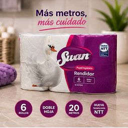 Papel Higiénico Swan 6 Rollos 20 Metros