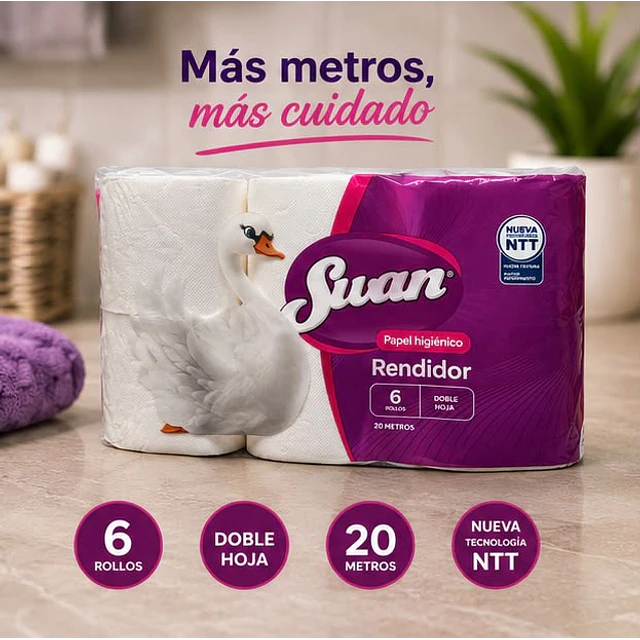 Papel Higiénico Swan 6 Rollos 20 Metros