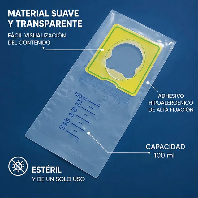 Bolsa recolector orina pediatrico 100ml / 10UNID