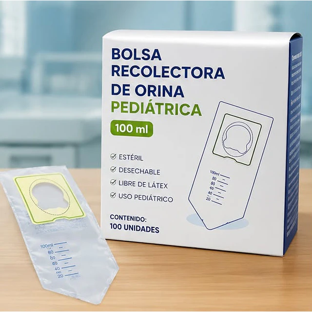 Bolsa recolector orina pediatrico 100ml / 10UNID