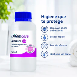 Alcohol Higienizante de manos 70% Difem 125ml 