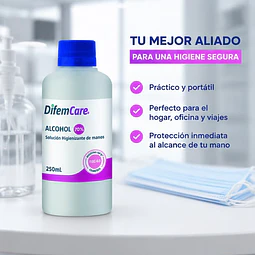 Alcohol Higienizante de manos 70% Difem 250ml 
