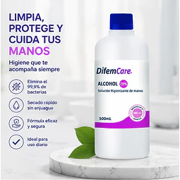 Alcohol Higienizante de manos 70% Difem 500ml 