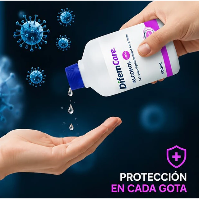 Alcohol Higienizante de manos 70% Difem 500ml 