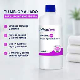 Alcohol Higienizante de manos 70% Difem 500ml 