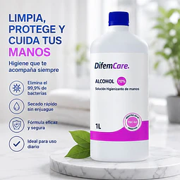 Alcohol Higienizante de manos 70% Difem 1L 