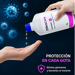 Alcohol Higienizante de manos 70% Difem 1L 