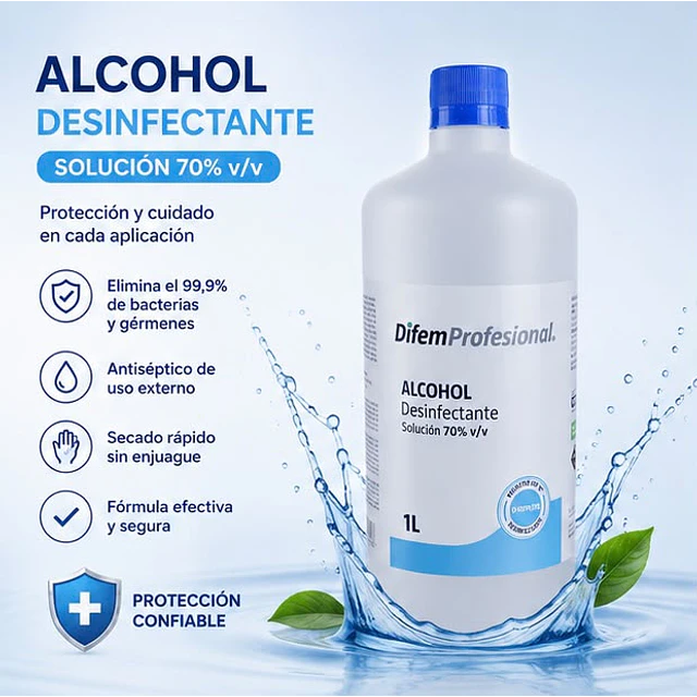 Alcohol Desinfectante 70% Difem 1000ml