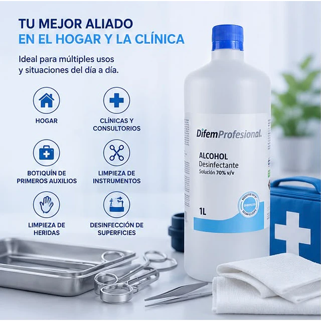 Alcohol Desinfectante 70% Difem 1000ml
