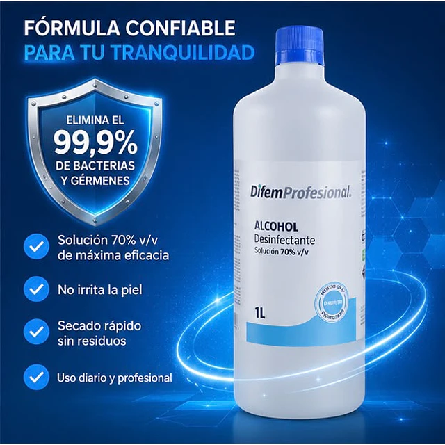 Alcohol Desinfectante 70% Difem 1000ml