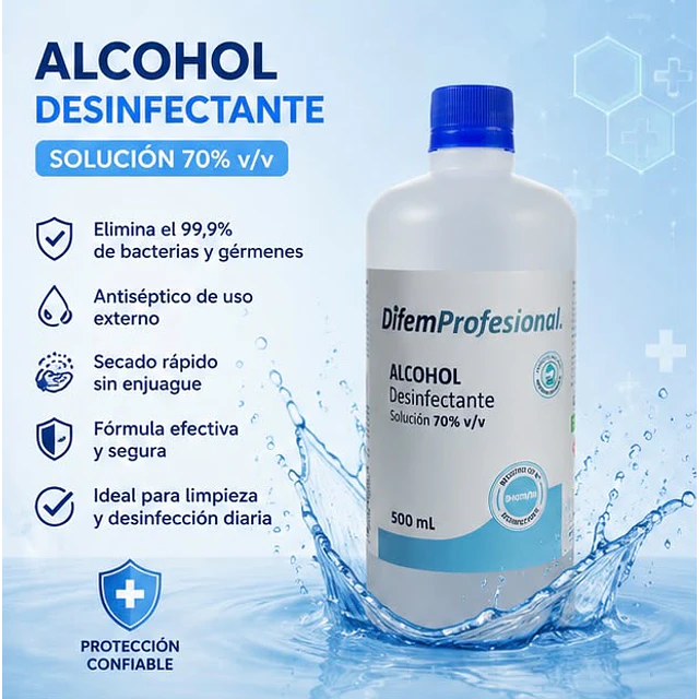 Alcohol Desinfectante 70% Difem 500ml