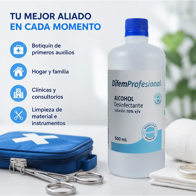 Alcohol Desinfectante 70% Difem 500ml