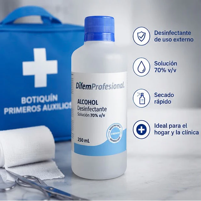 Alcohol Desinfectante 70% Difem 250ml