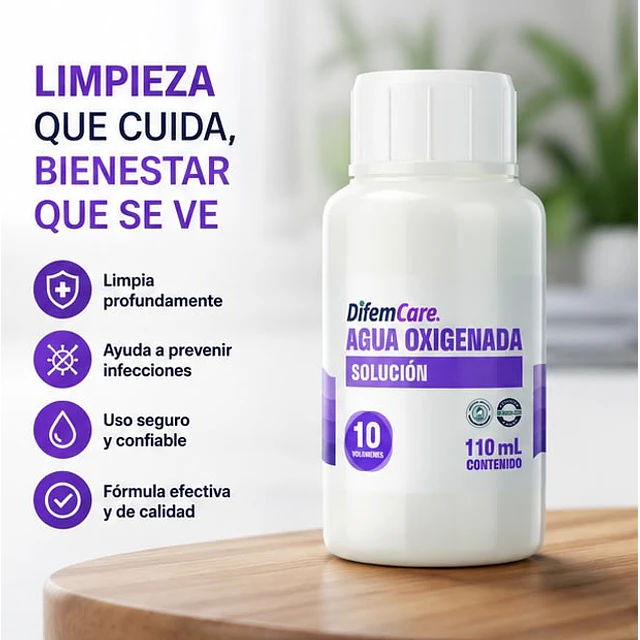 Agua Oxigenada Solución Difem 10v 110ml 