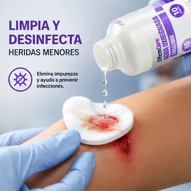 Agua Oxigenada Solución Difem 10v 110ml 