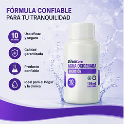 Agua Oxigenada Solución Difem 10v 110ml 