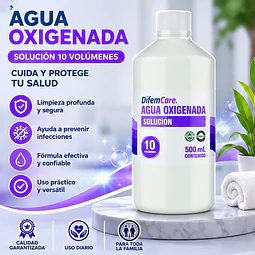 Agua Oxigenada Solución Difem 10v 500ml
