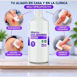 Agua Oxigenada Solución Difem 10v 500ml