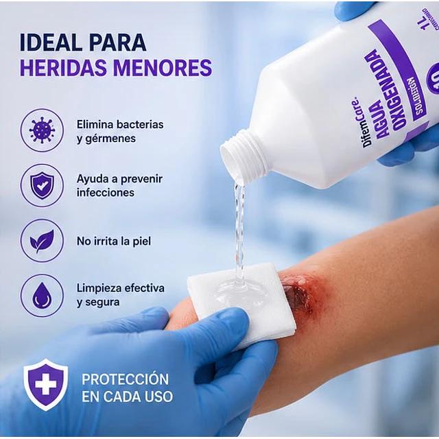 Agua Oxigenada Solución Difem 10v 1000ml