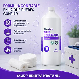 Agua Oxigenada Solución Difem 10v 1 Litro