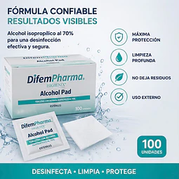Toallitas Higienix Alcohol Pad Caja 100 Unidades Difempharma
