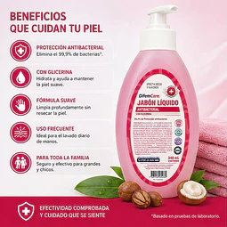 Jabon Liquido Antibacterial Con Glicerina 340ml Difem Care